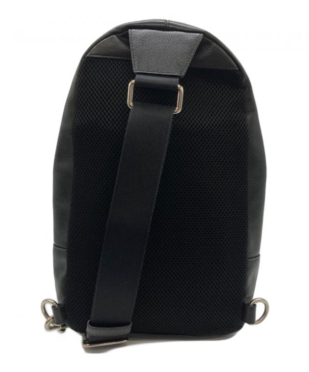 中古・古着通販】COACH (コーチ) レザーウエストバッグ ブラック
