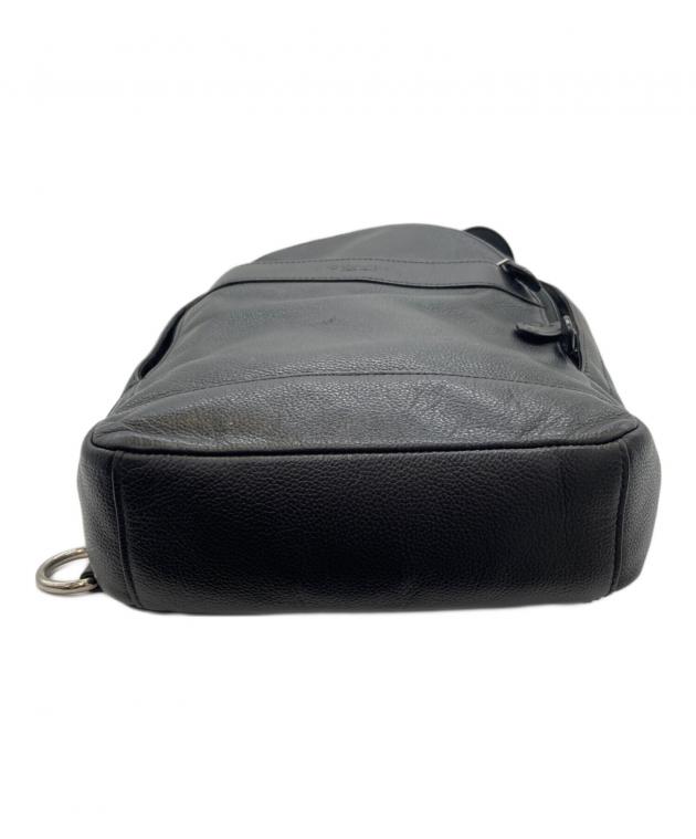 中古・古着通販】COACH (コーチ) レザーウエストバッグ ブラック