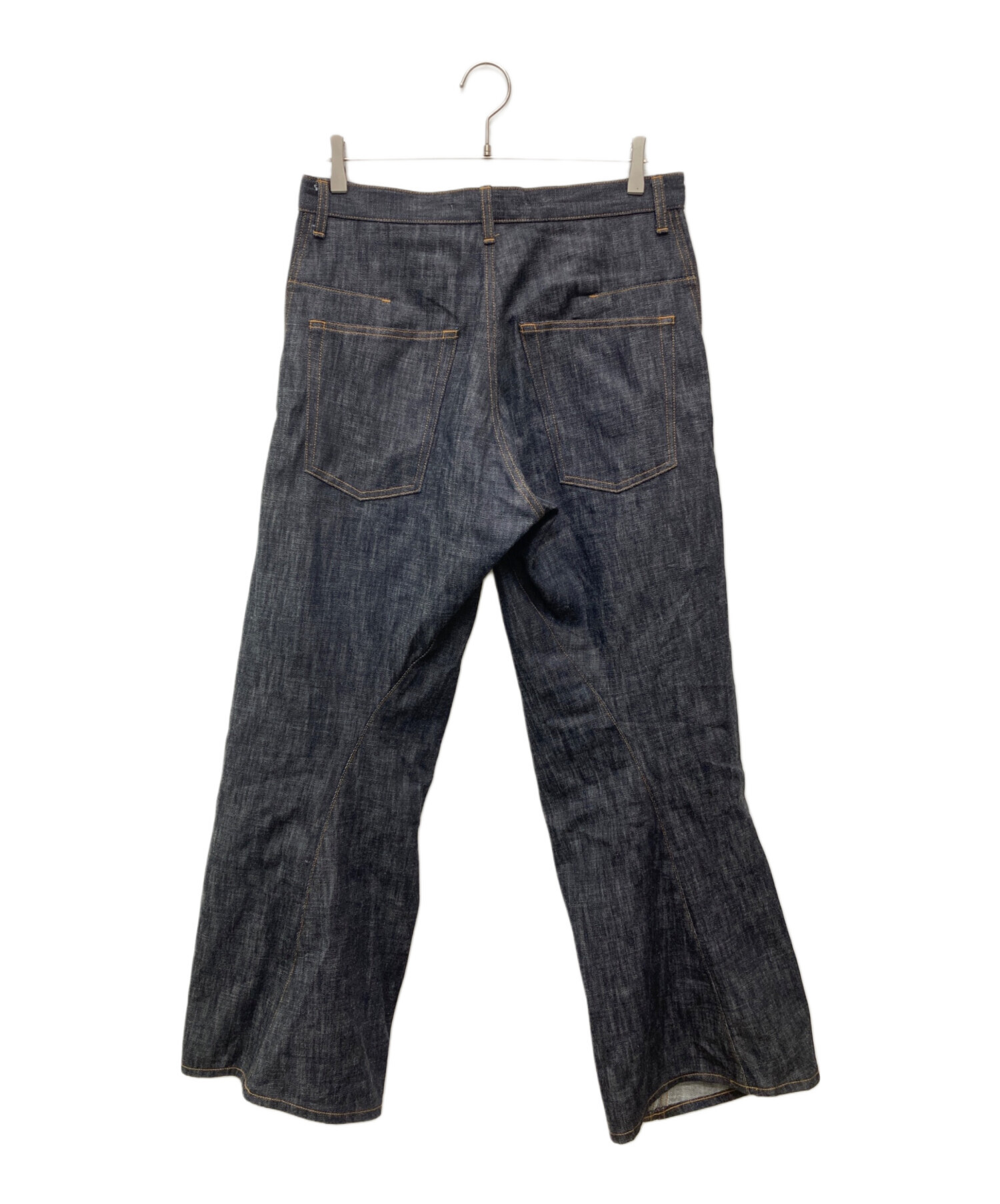 NVRFRGT ネヴァーフォーゲット デニムパンツ M 青 【古着】【中古】【送料無料】 中古・古着通販】NVRFRGT (ネヴァーフォーゲット) 3D TWISTED WIDE LEG