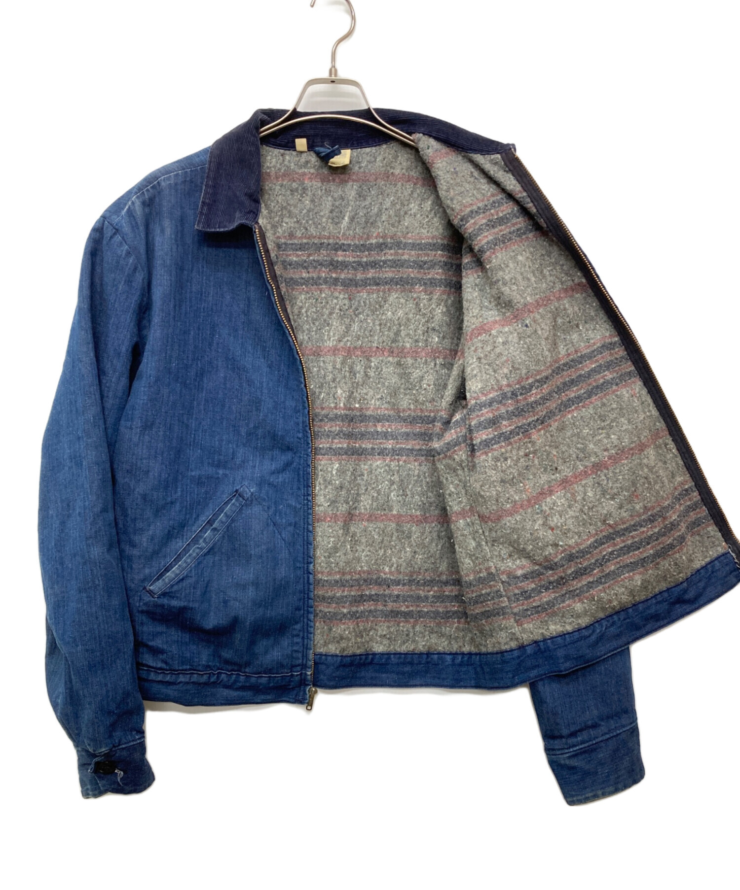 Wrangler ブランケットデニムジャケット 中古・古着通販】Wrangler (ラングラー) ブランケットデニムジップ