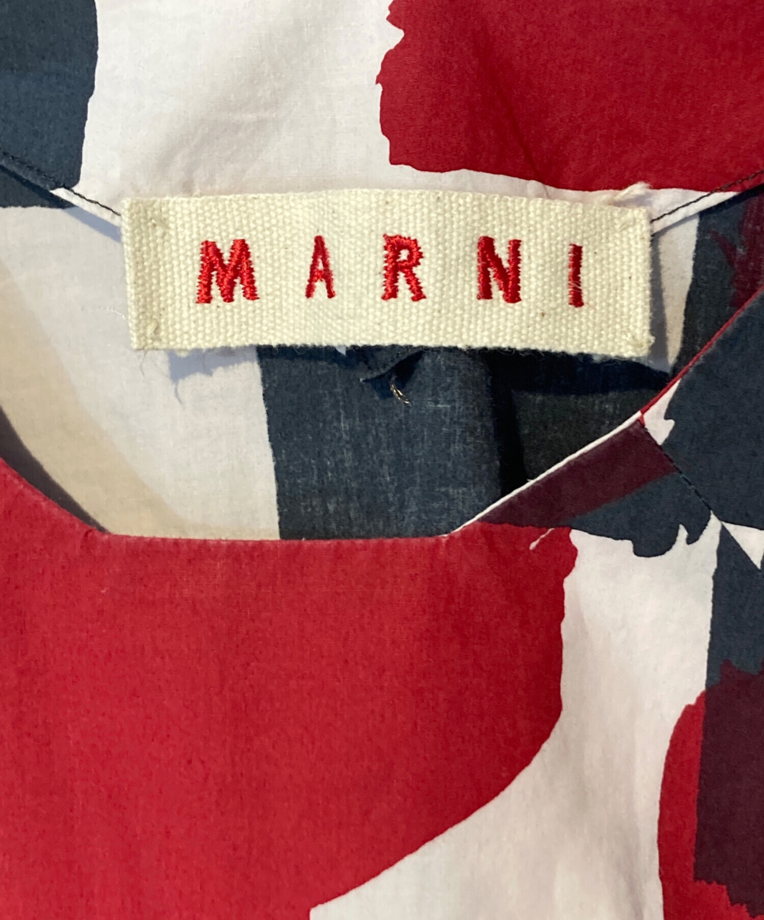 中古・古着通販】MARNI (マルニ) フラワーペイントブラウス ピンク 