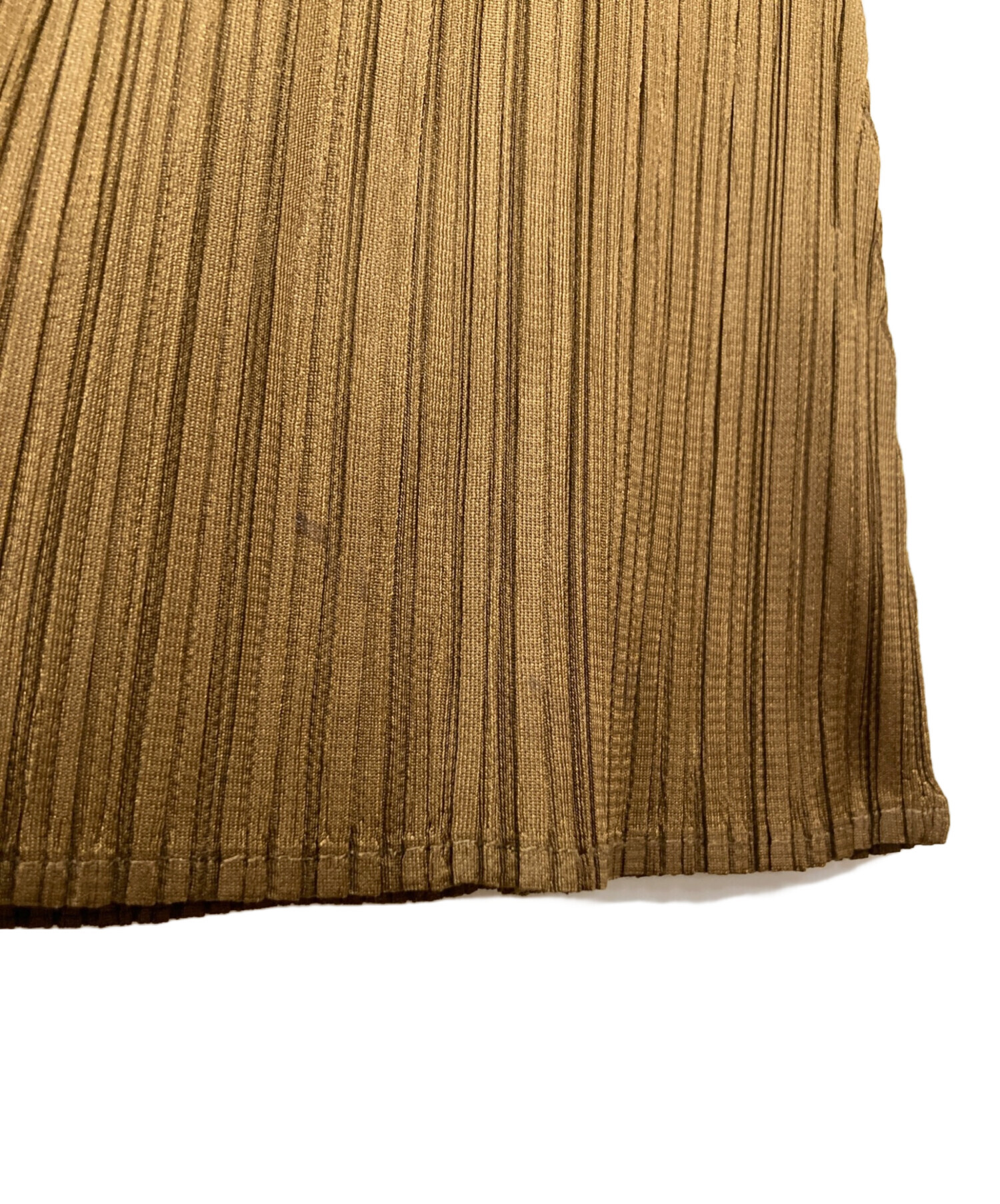 PLEATS PLEASE ブラウン プリーツパンツ　サイズ2 中古・古着通販】PLEATS PLEASE (プリーツプリーズ) プリーツフレア