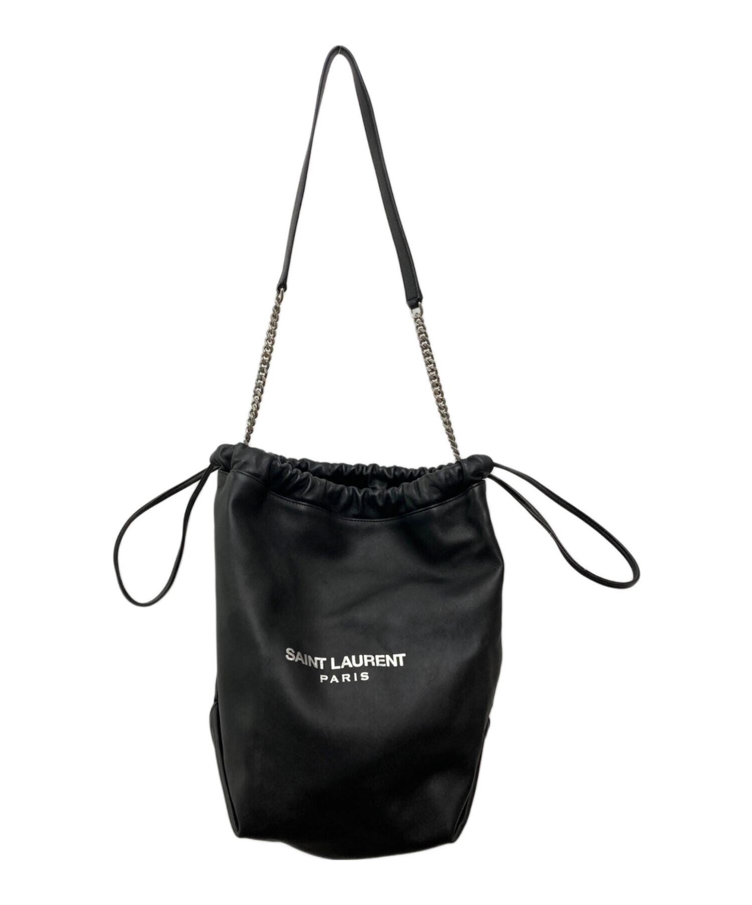SAINT LAURENT PARIS レザー バケットバッグ 中古・古着通販】Saint Laurent Paris (サンローランパリ) Teddy