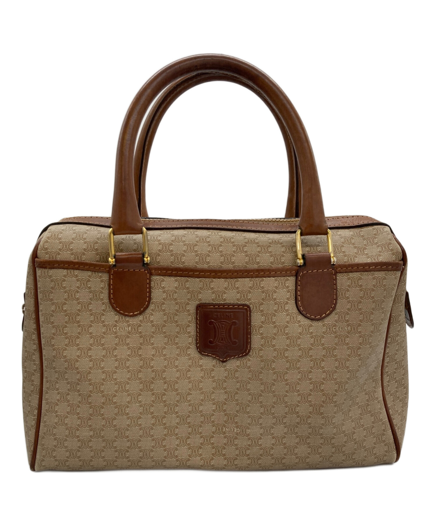中古・古着通販】CELINE (セリーヌ) マカダムボストンバッグ ブラウン