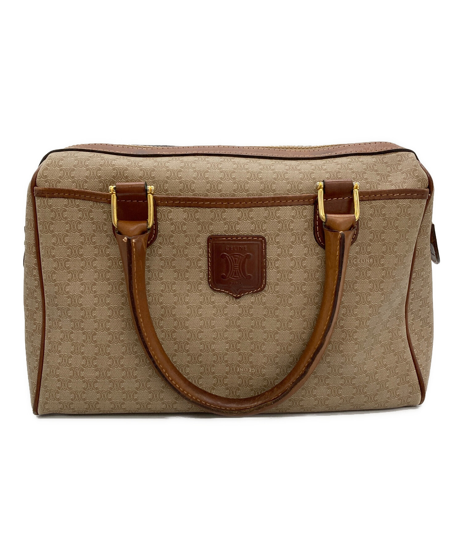中古・古着通販】CELINE (セリーヌ) マカダムボストンバッグ ブラウン