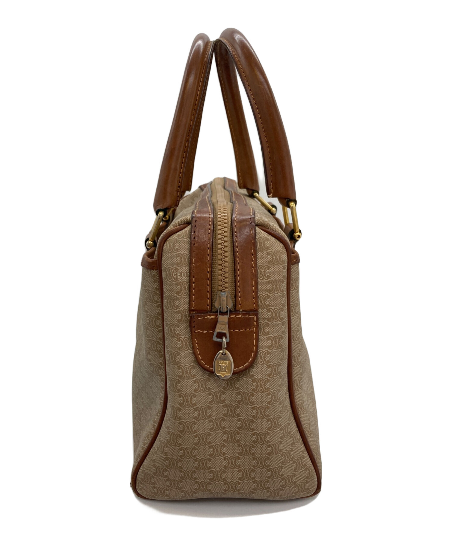 中古・古着通販】CELINE (セリーヌ) マカダムボストンバッグ ブラウン