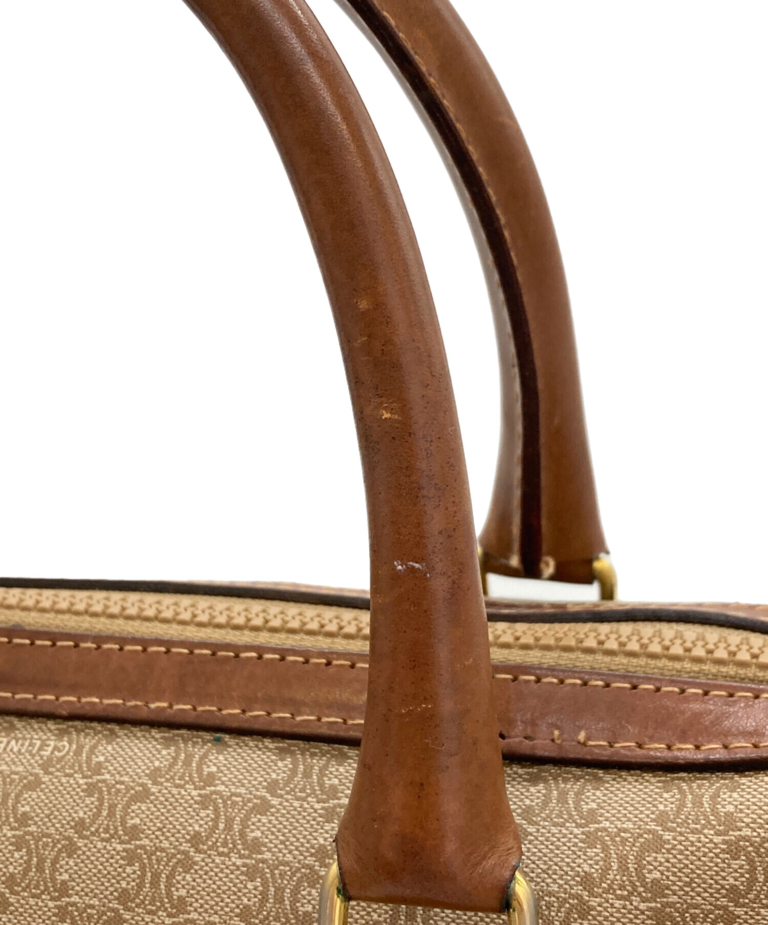 中古・古着通販】CELINE (セリーヌ) マカダムボストンバッグ ブラウン