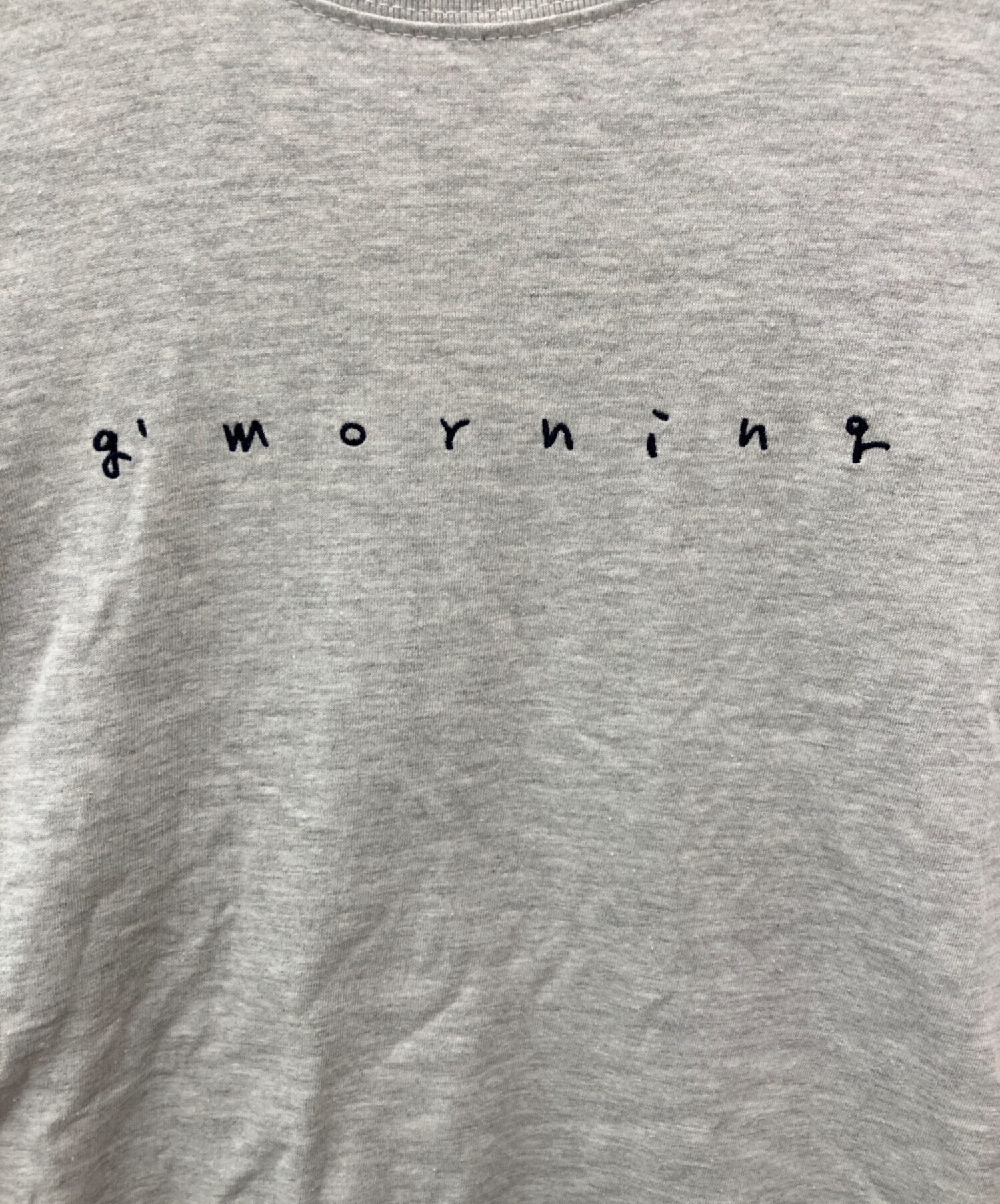 g'morning Handwritten stitch Tee Mサイズ g'morning Handwritten stitch Tee Mサイズ g'morning Handwritten