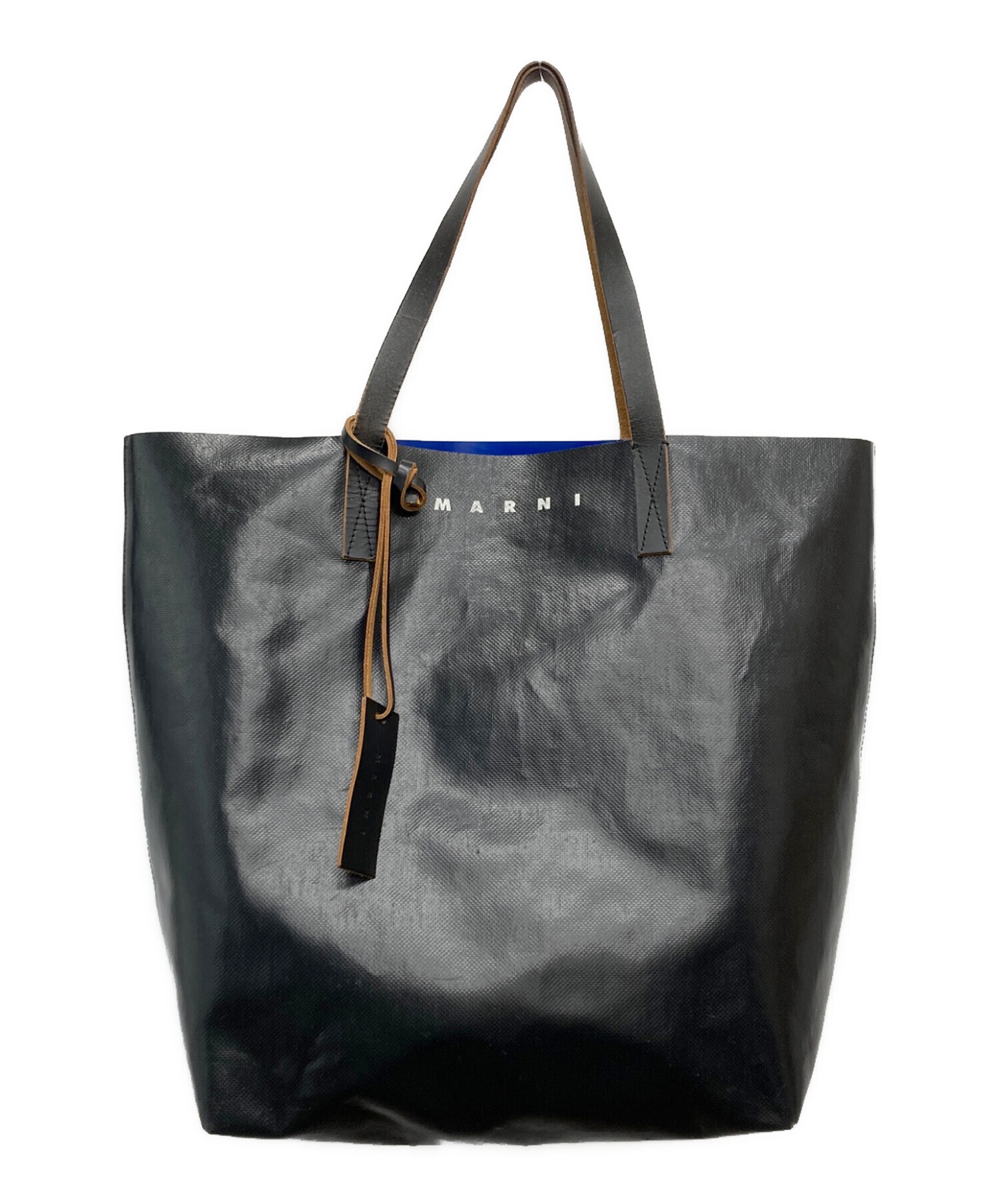中古・古着通販】MARNI (マルニ) PVCバイカラーロゴトートバッグ