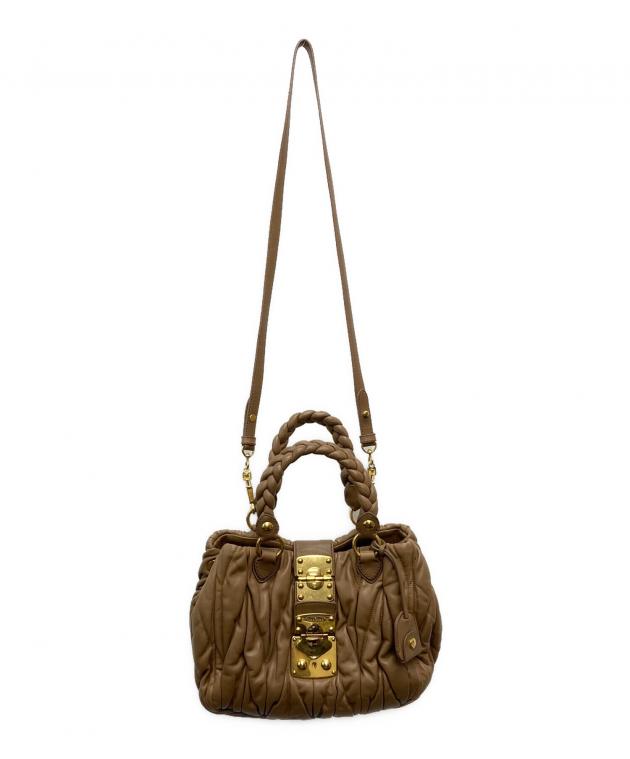 中古・古着通販】MIU MIU (ミュウミュウ) マテラッセ2WAYレザーバッグ