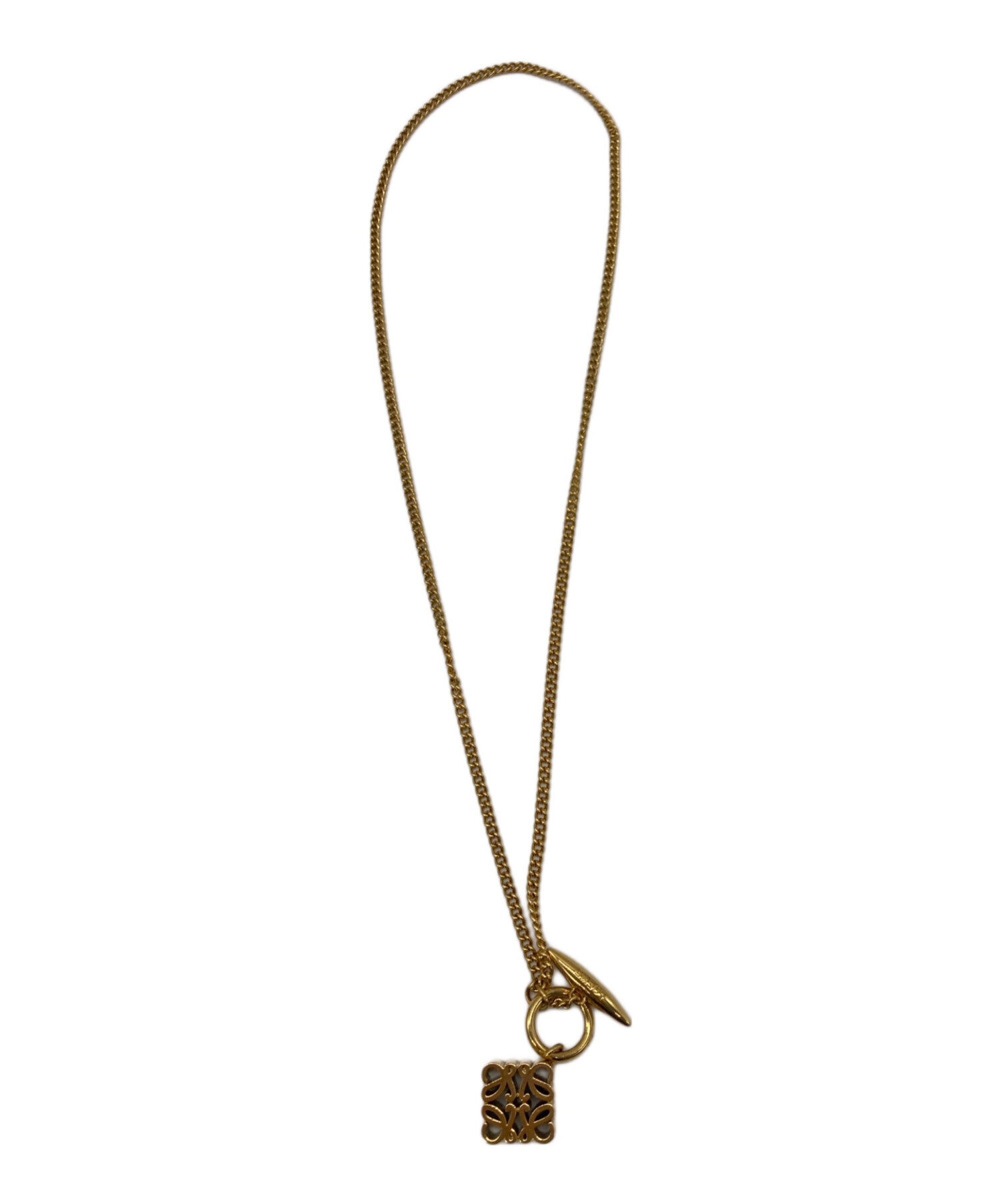 LOEWE アナグラム ネックレス ゴールド 中古・古着通販】LOEWE (ロエベ) アナグラムネックレス ゴールド