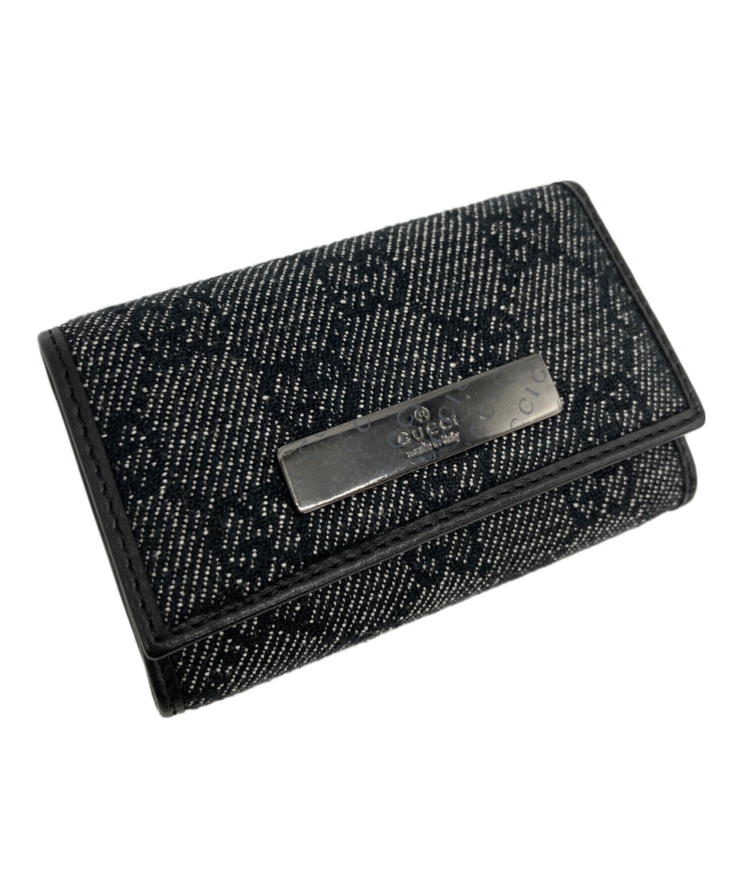中古・古着通販】GUCCI (グッチ) GGキャンバスキーケース ブラック