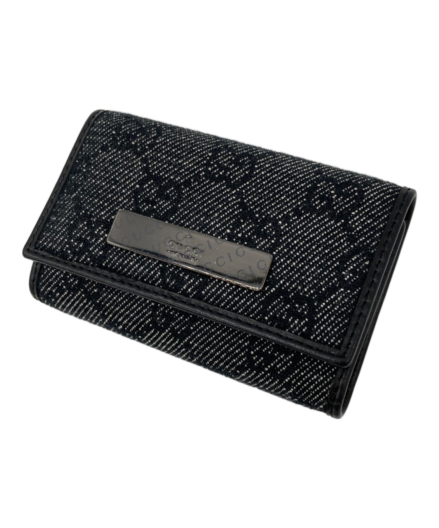 中古・古着通販】GUCCI (グッチ) GGキャンバスキーケース ブラック