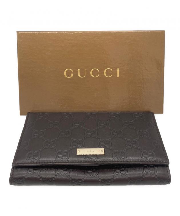 中古・古着通販】GUCCI (グッチ) GGグッチシマロングウォレット 233192