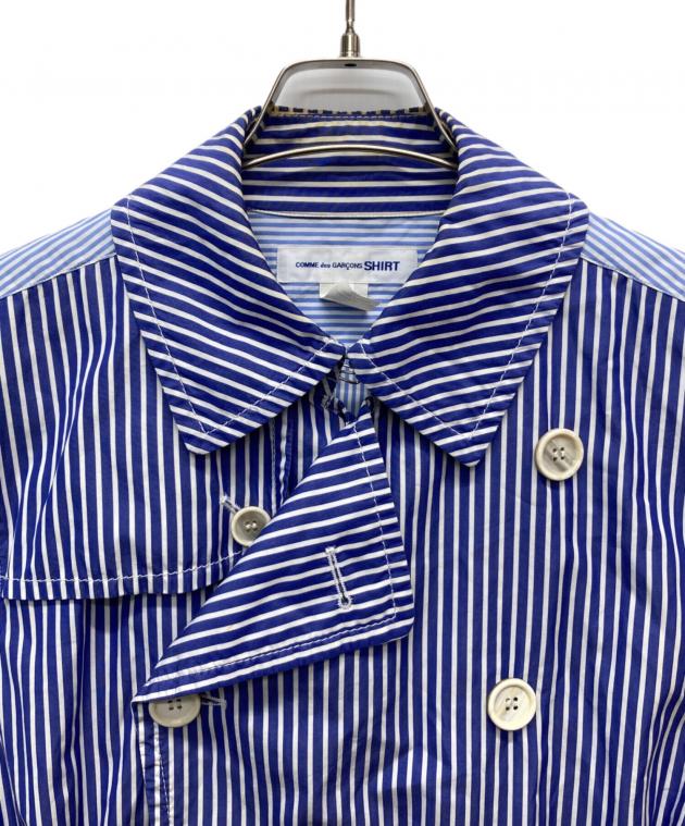 COMME des GARCONS HOMME ストライプトレンチコート S 中古・古着通販】COMME des GARCONS SHIRT (コムデギャルソンシャツ