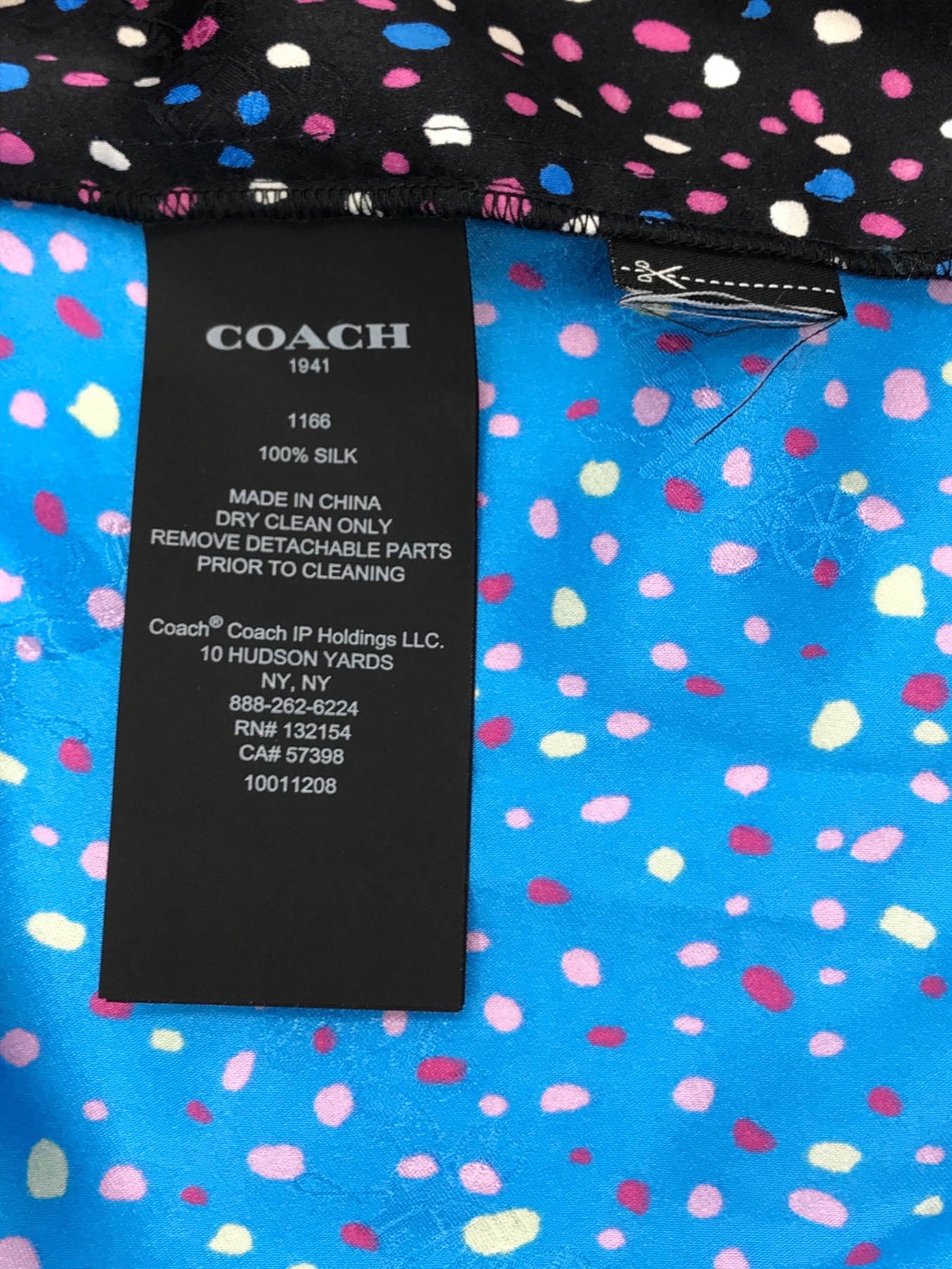 中古・古着通販】COACH (コーチ) シルクスカーフベルト付総柄