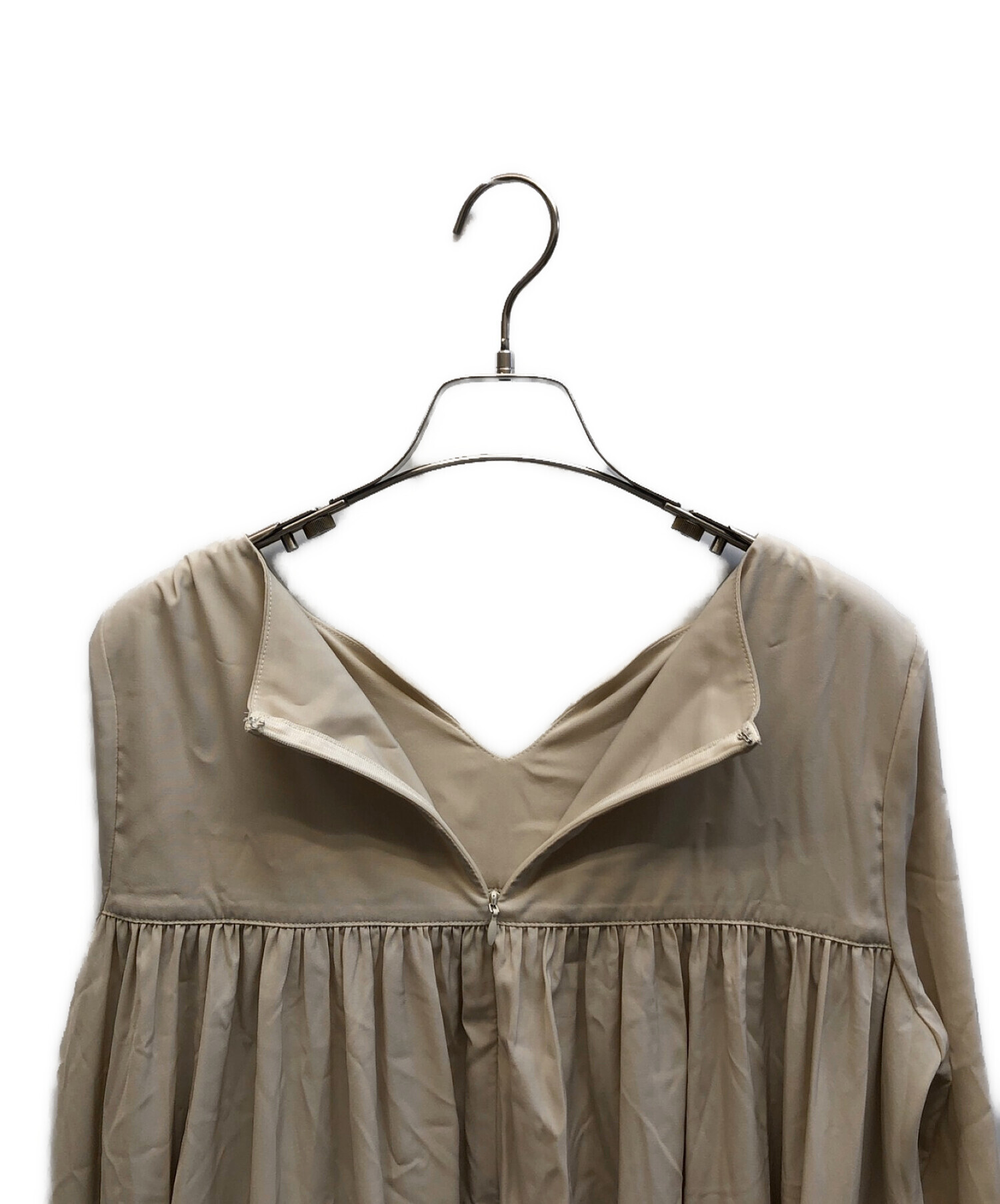 中古・古着通販】acka (エーシーケーエー) ロングワンピース ベージュ