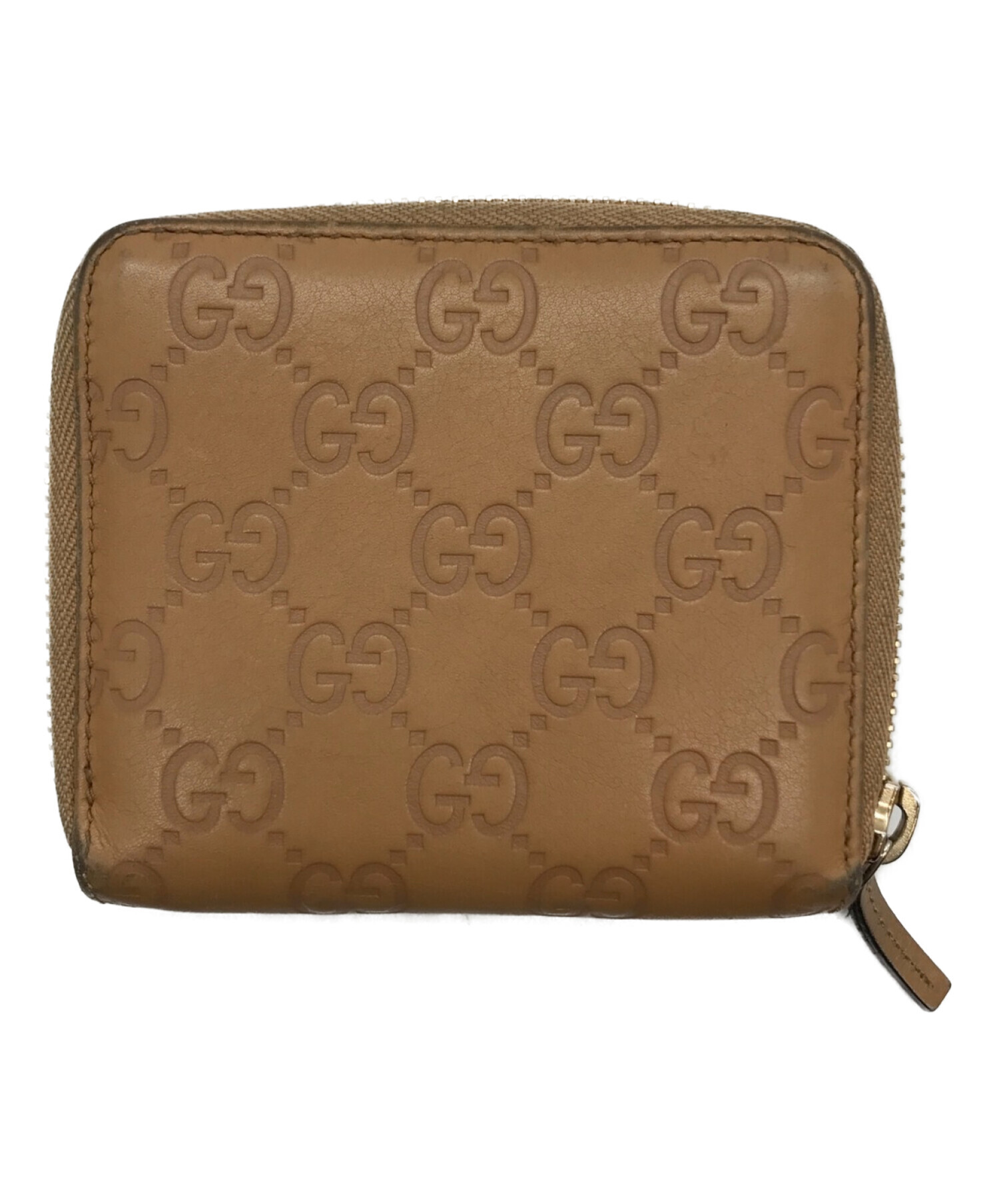 未使用✨GUCCI グッチ　二つ折り財布　メタルロゴ　ダークブラウン　レザー 中古・古着通販】GUCCI (グッチ) 2つ折りレザー財布 ブラウン