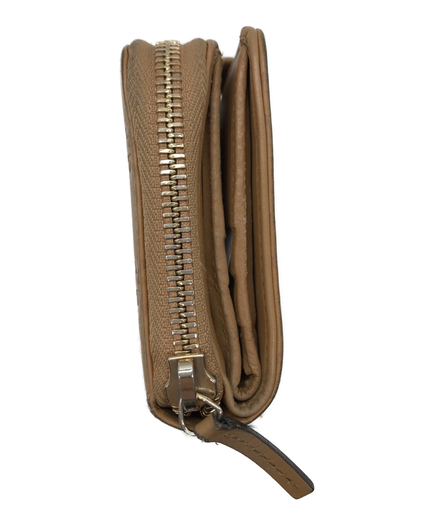 中古・古着通販】GUCCI (グッチ) 2つ折りレザー財布 ブラウン