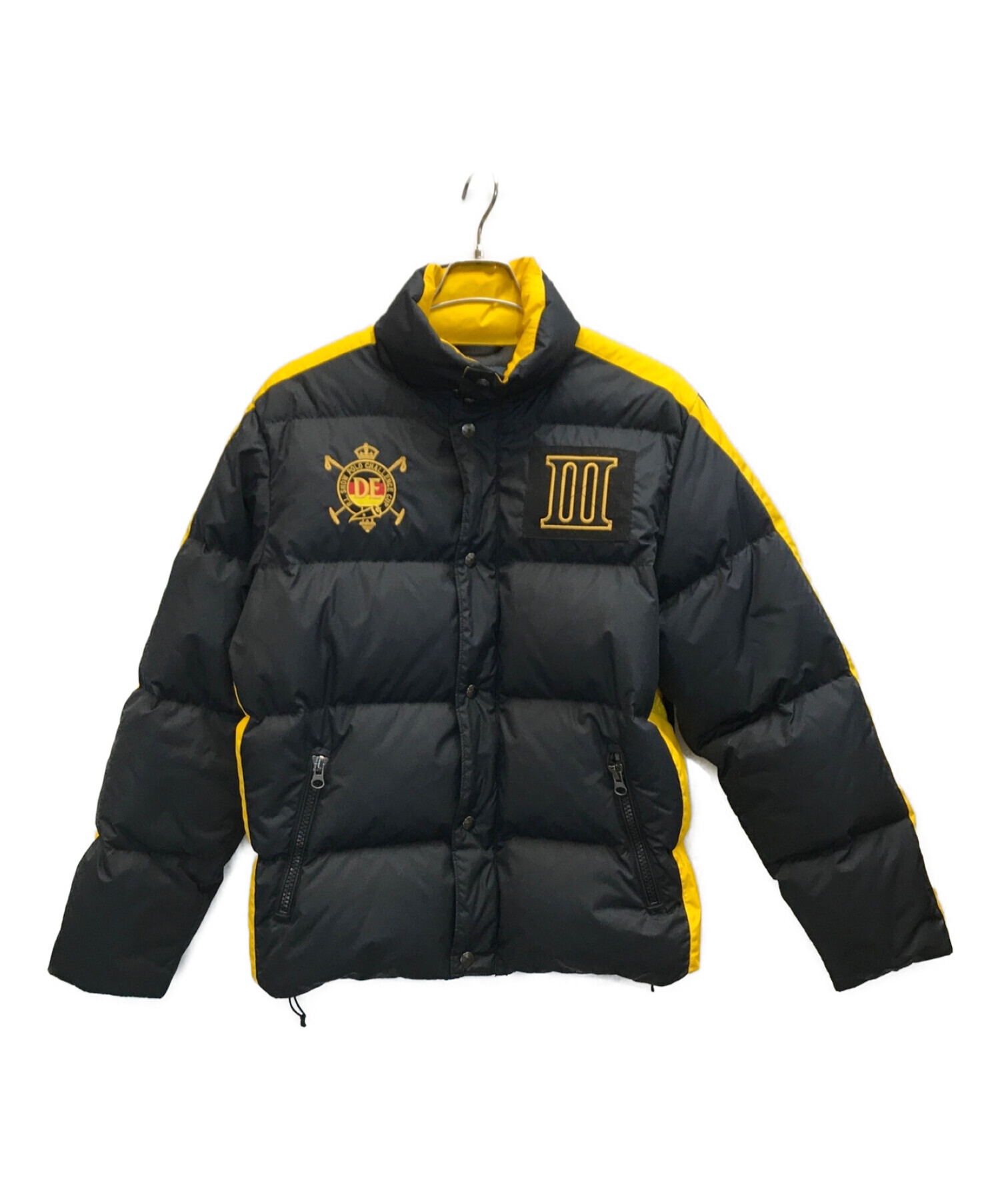 ポロラルフローレン ダウンジャケット イエロー×ネイビー