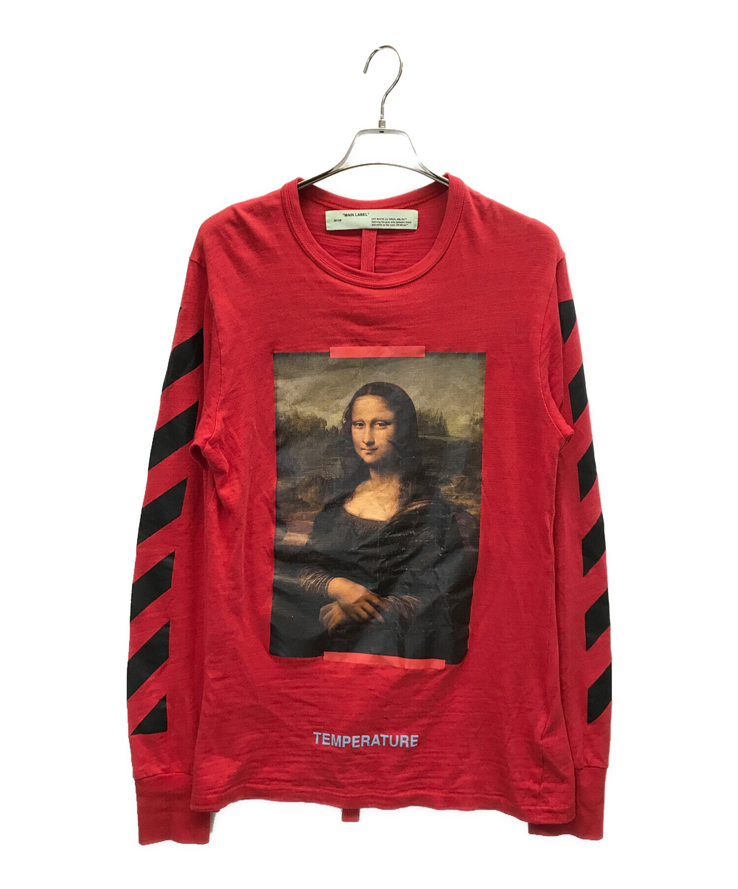 OFF-WHITE モナリザ 長袖カットソー 赤 中古・古着通販】OFFWHITE (オフホワイト) DIAG MONALISA L/S TEE