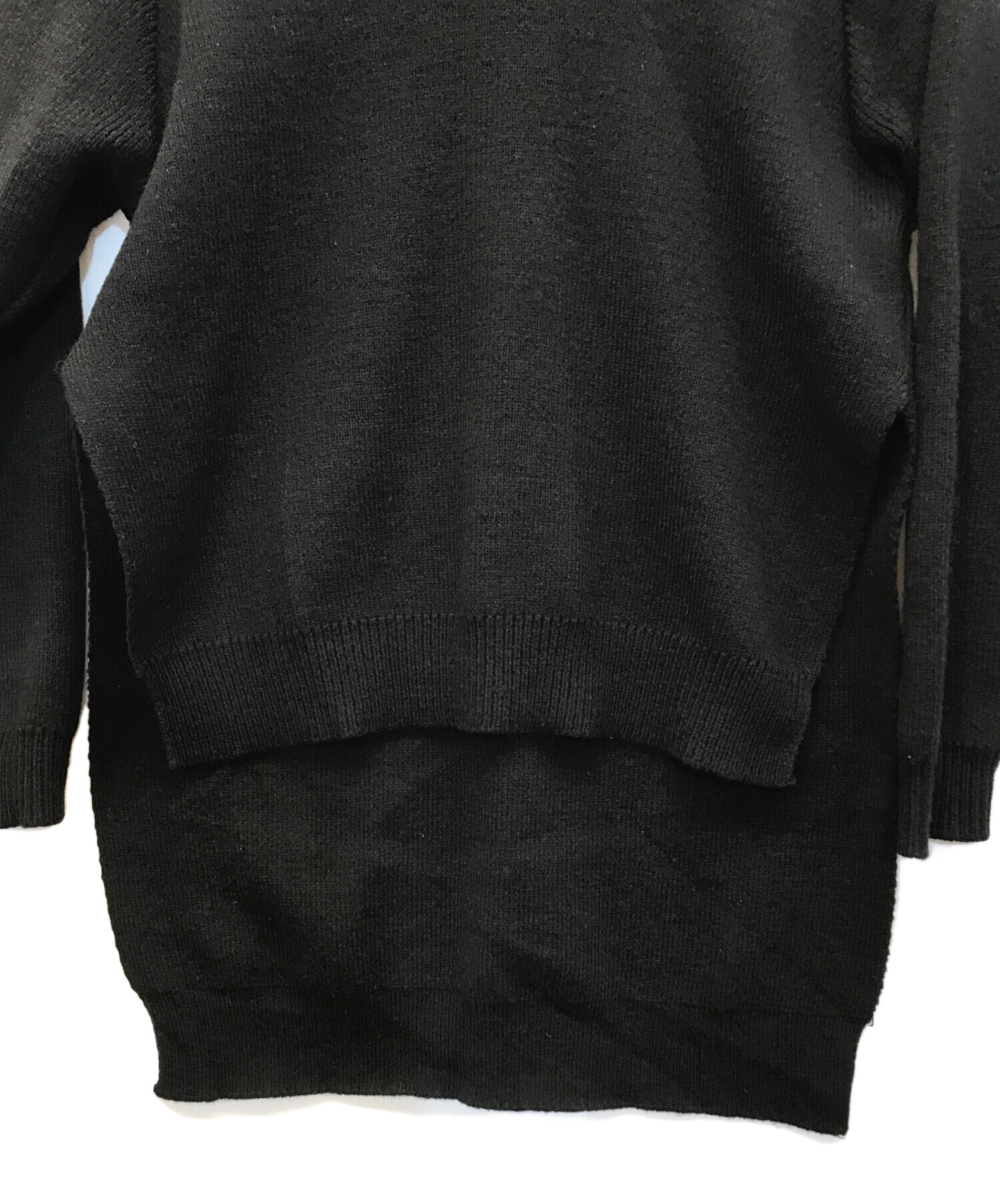BLACK COMME des GARCONS ブラックコムデギャルソン/サイドスリットロングニット/1D-N003/AD2019/ABランク/51【中古】 中古・古着通販】BLACK COMME des GARCONS (ブラック コムデギャルソン
