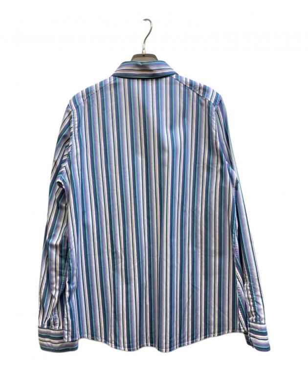 中古・古着通販】ETRO (エトロ) ストライプシャツ ブルー×パープル