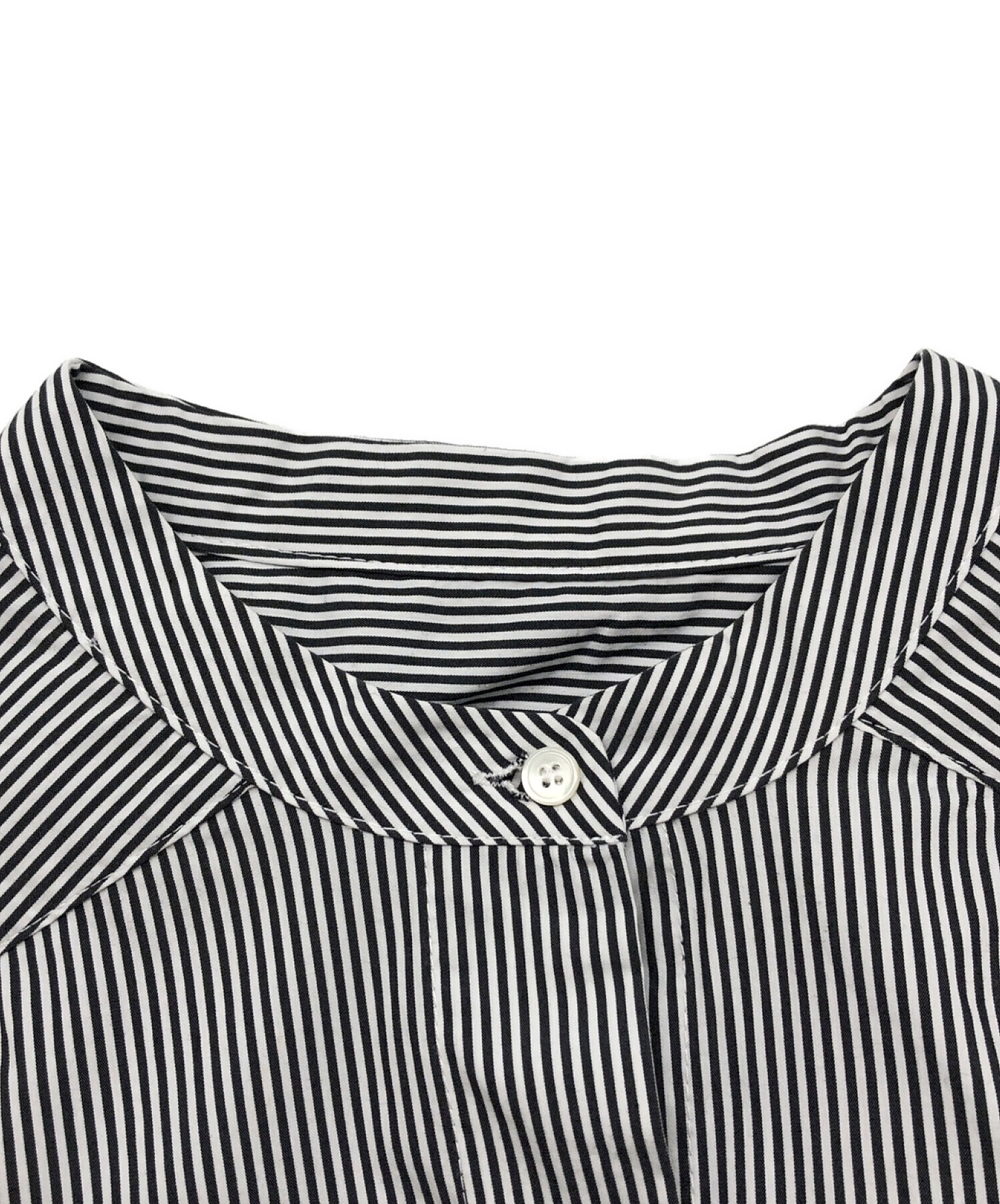 中古・古着通販】SOEJU (ソージュ) バンドカラーロングシャツ ブラック 