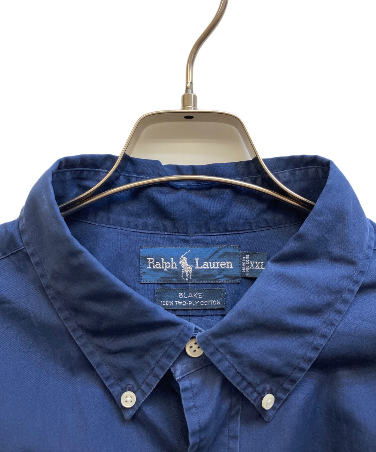 人気 ラルフローレン 長袖シャツ 2XL ネイビー オックス ボタンダウン 古着 人気 ラルフローレン 長袖シャツ 2XL ネイビー オックス ボタンダウン