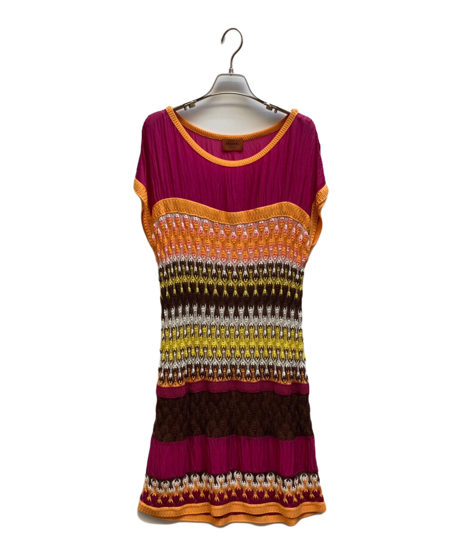 中古・古着通販】MISSONI (ミッソーニ) シルクコンビワンピース 