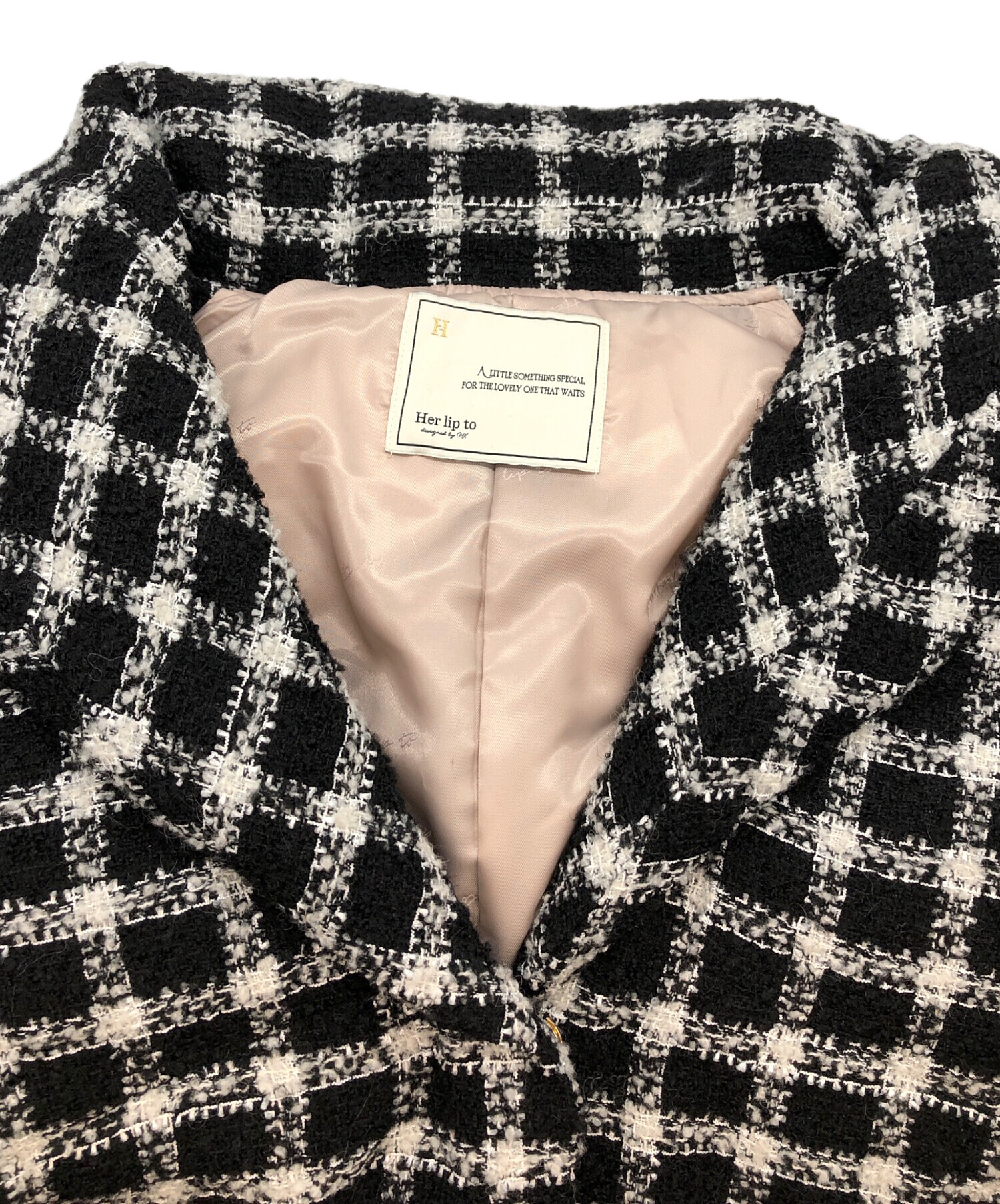 中古・古着通販】HER LIP TO (ハーリップトゥ) Loop Yarn Tweed Belted