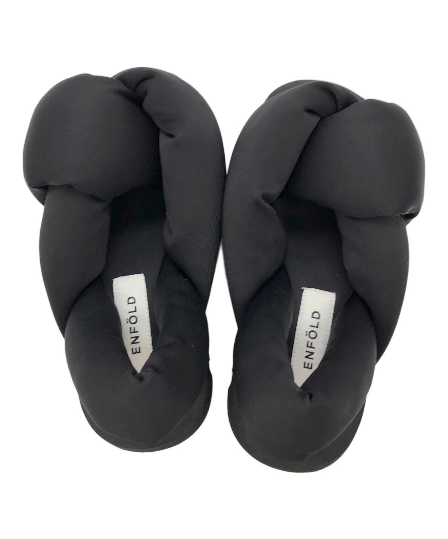 enfold ENFOLD Puffyサンダル エンフォルド ブラック37 ENFOLD Puffy