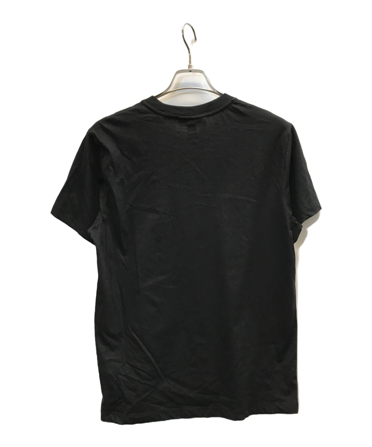 中古・古着通販】ami (アミ) クルーネックロゴTシャツ ブラック サイズ 
