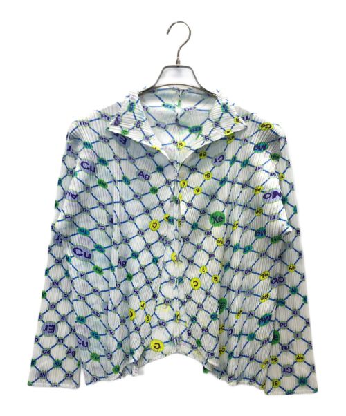 未使用　プリーツプリーズ　カーディガン 総柄 マルチカラー　タグ付き 中古・古着通販】PLEATS PLEASE (プリーツプリーズ) 総柄プリーツ