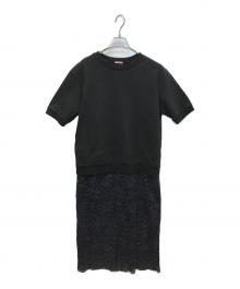 ブランド古着　UNDERCOVER 異素材切り替えスウェットワンピース ブランド古着 UNDERCOVER 異素材切り替えスウェットワンピース