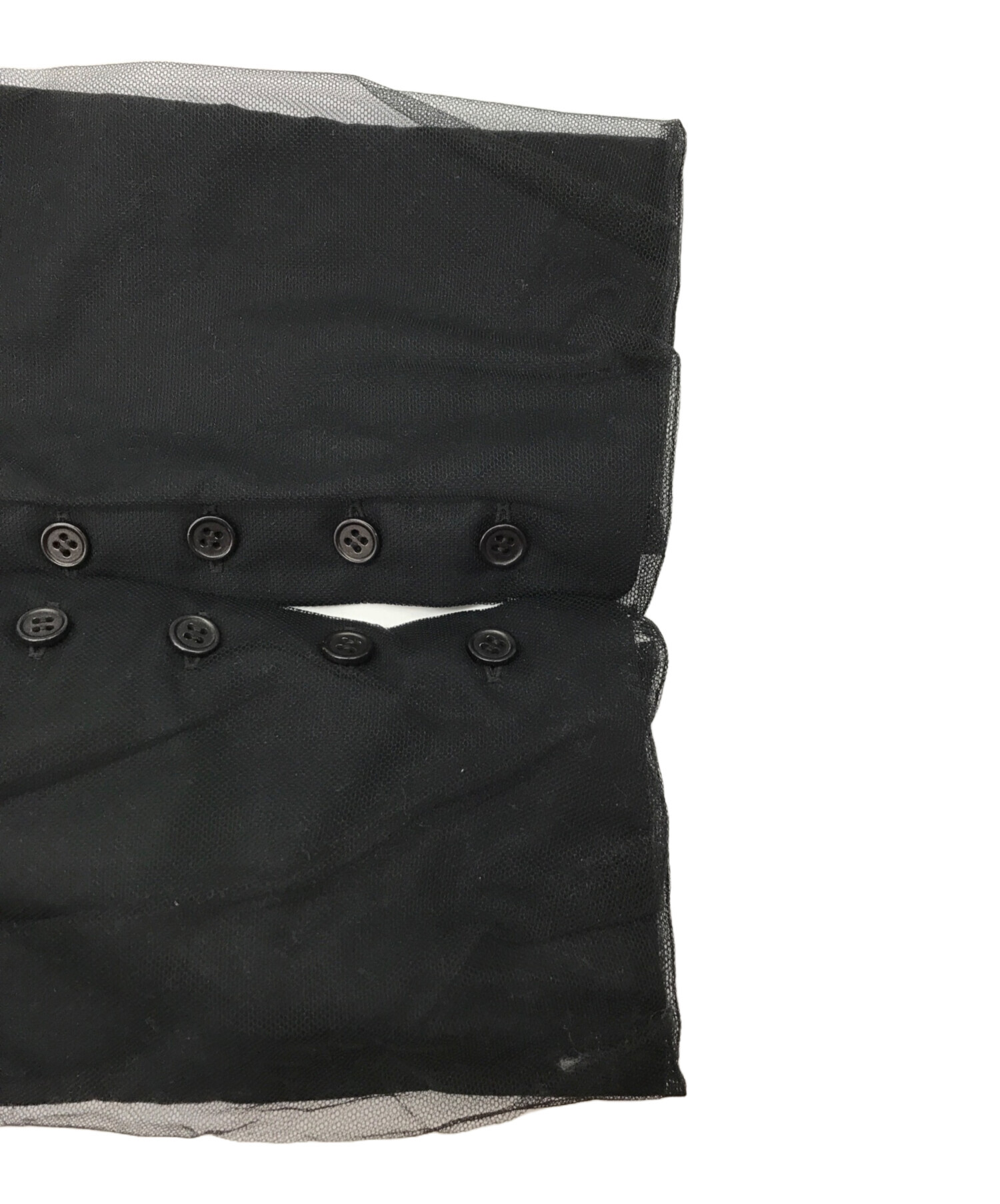 noir kei ninomiya 　シャギー　ブラウス noir kei ninomiya ノワール ケイ ニノミヤ ブラウス XS 黒