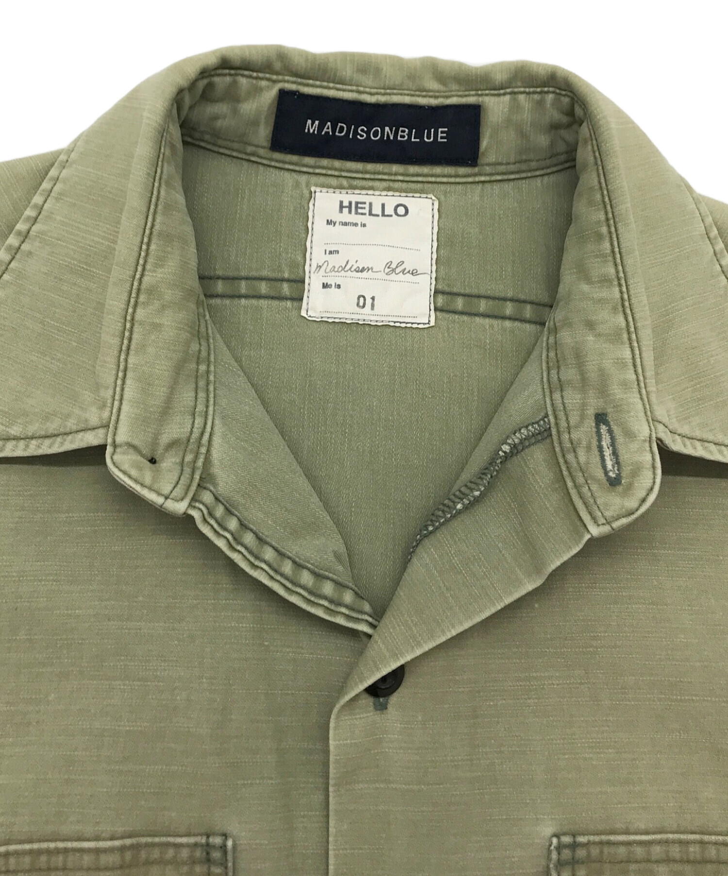 タグ付美品♪マディソンブルー ハンプトン バックサテン カーキ サイズ01rt3 HAMPTON BACK SATIN SHIRT | SHIRT/BLOUSE | MADISONBLUE