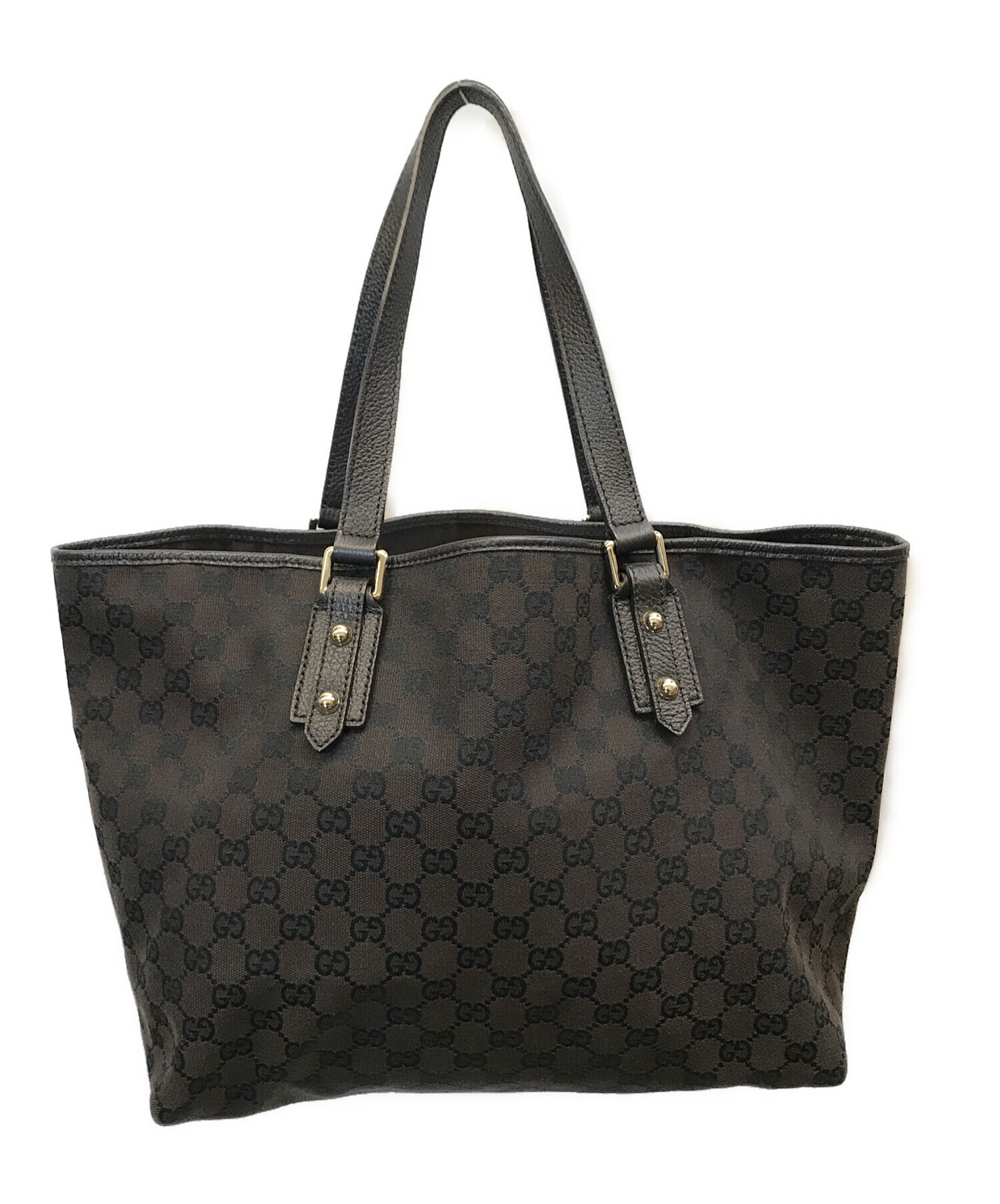 中古・古着通販】GUCCI (グッチ) GGキャンバストートバッグ ブラウン 