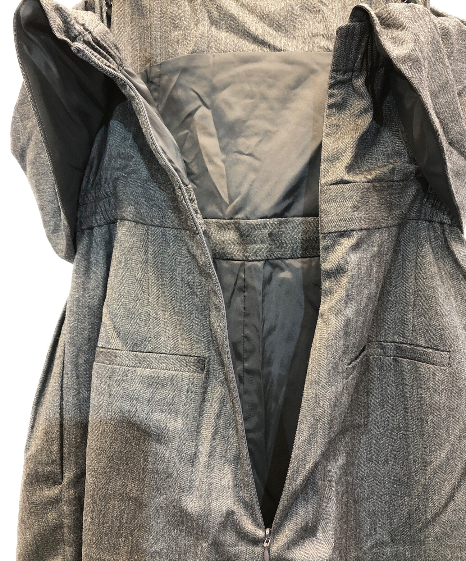 MIESROHE ミースロエ タックデザインマルチwayオールインワン グレー