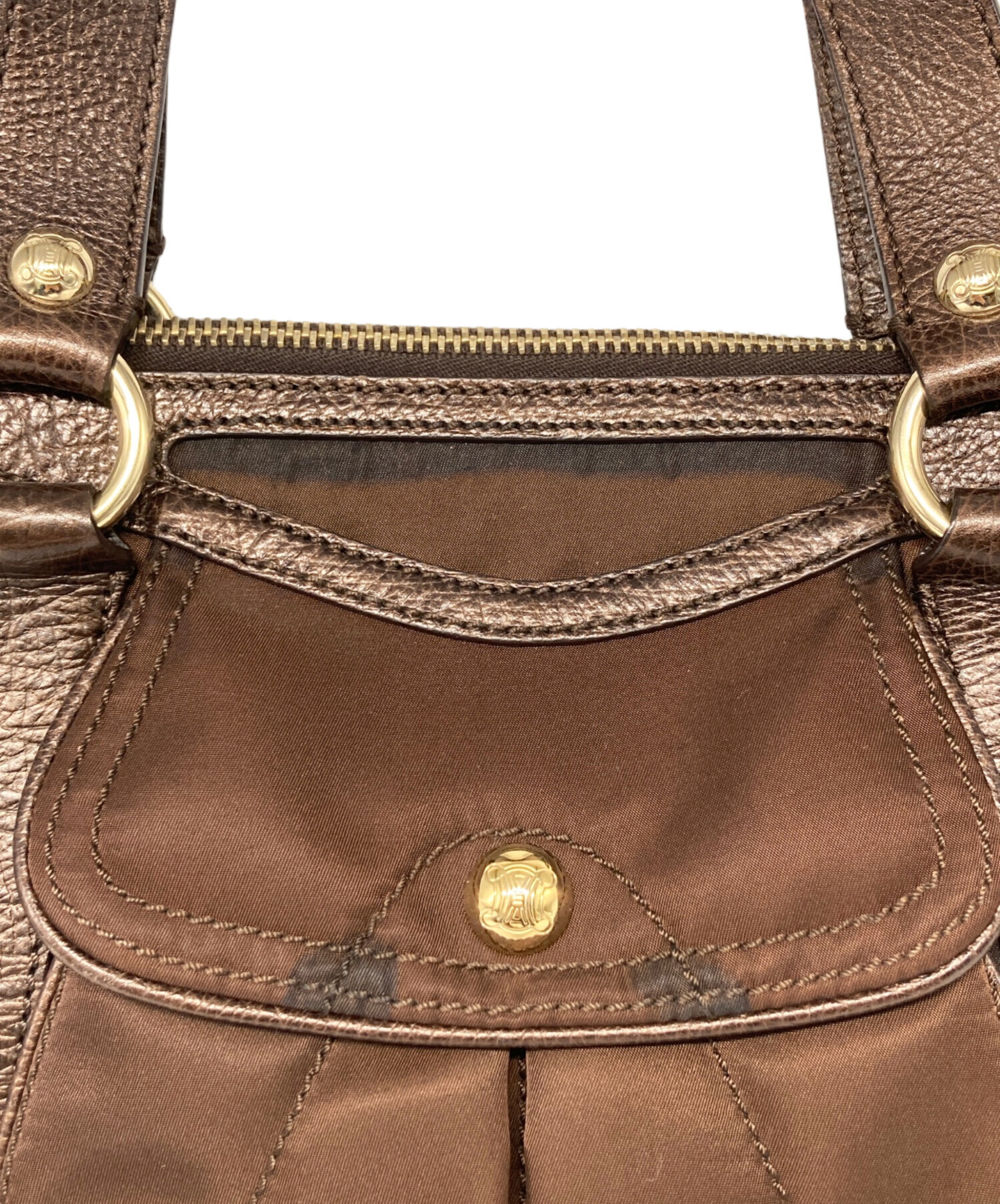 中古・古着通販】CELINE (セリーヌ) ナイロン/レザーコンビバッグ 