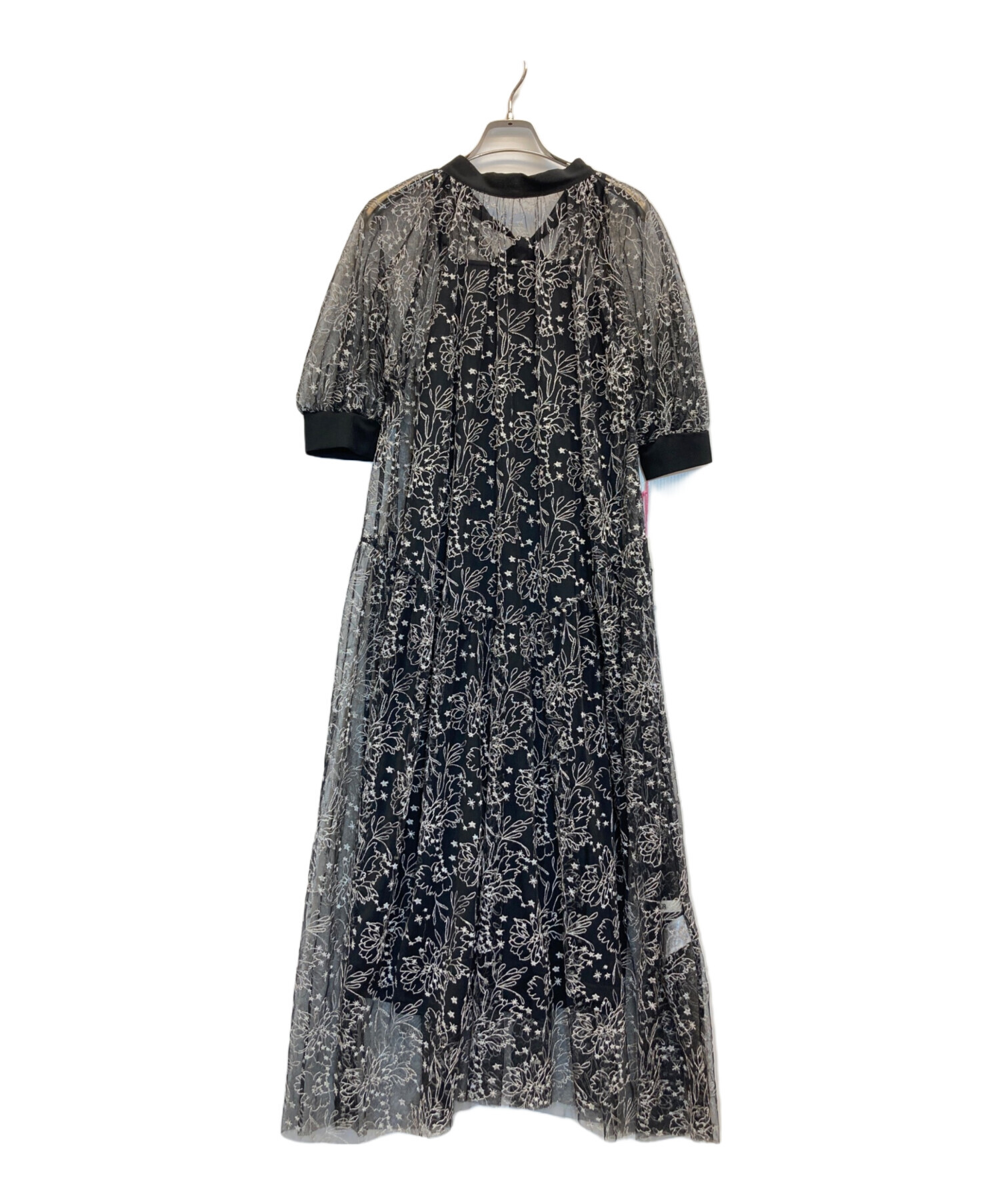 中古・古着通販】furfur (ファーファー) チュール刺しゅうワンピース 
