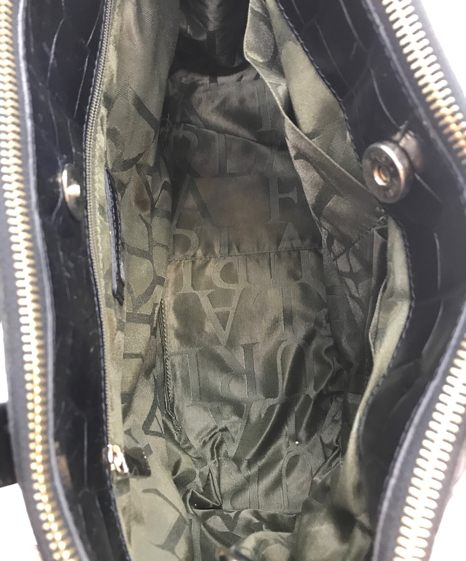 中古・古着通販】FURLA (フルラ) クロコ型押し2WAYトートバッグ