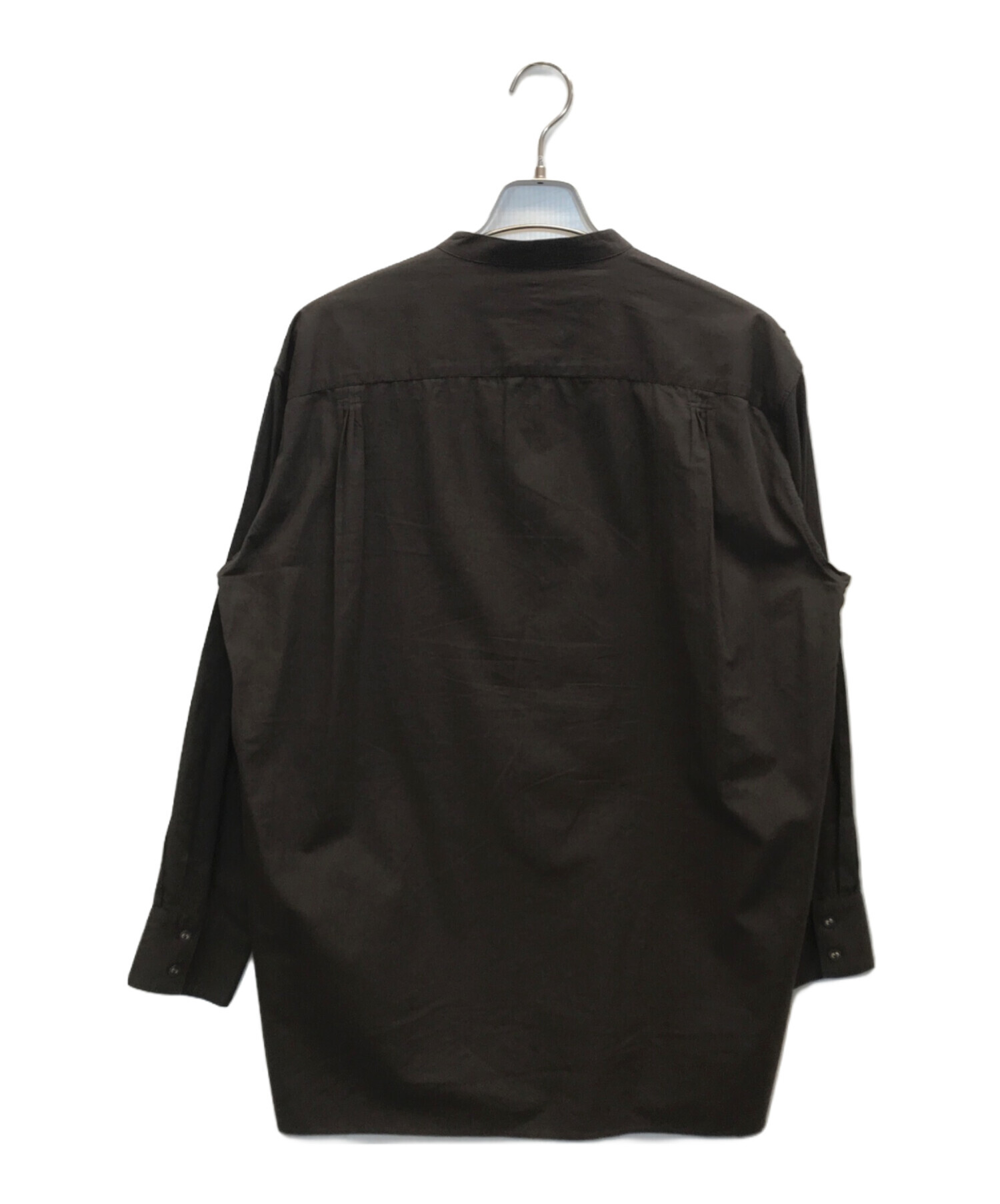 Pheeta フィータ ピンタック　シャツ　ブラウス　バンドカラー　5分袖　比翼 Pheeta フィータ ピンタック シャツ ブラウス バンドカラー 5分