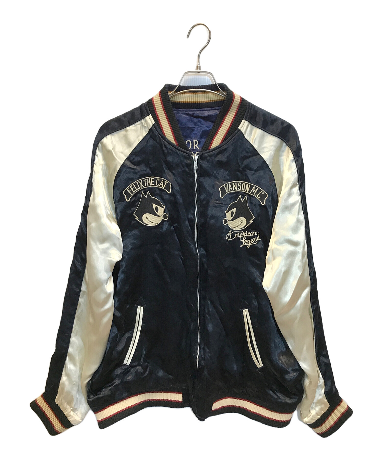 中古・古着通販】VANSON (バンソン) コラボスカジャン ブラック