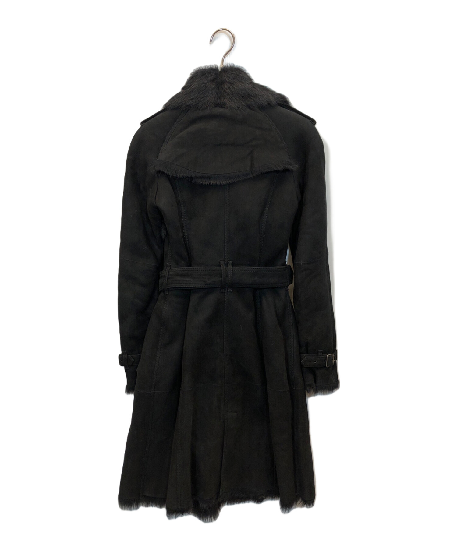 Burberryムートンコート 中古・古着通販】BURBERRY (バーバリー) ダブルボタンムートンコート