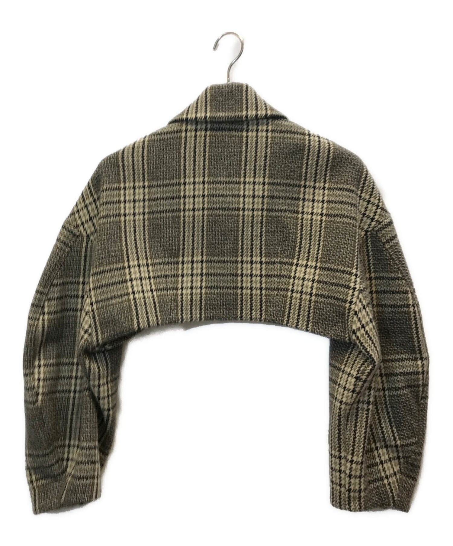 美品 CLANE ラウンドスリーブ ショートジャケット サイズ1 中古・古着通販】CLANE (クラネ) ROUND SLEEVE SHORT JACKET ブラウン