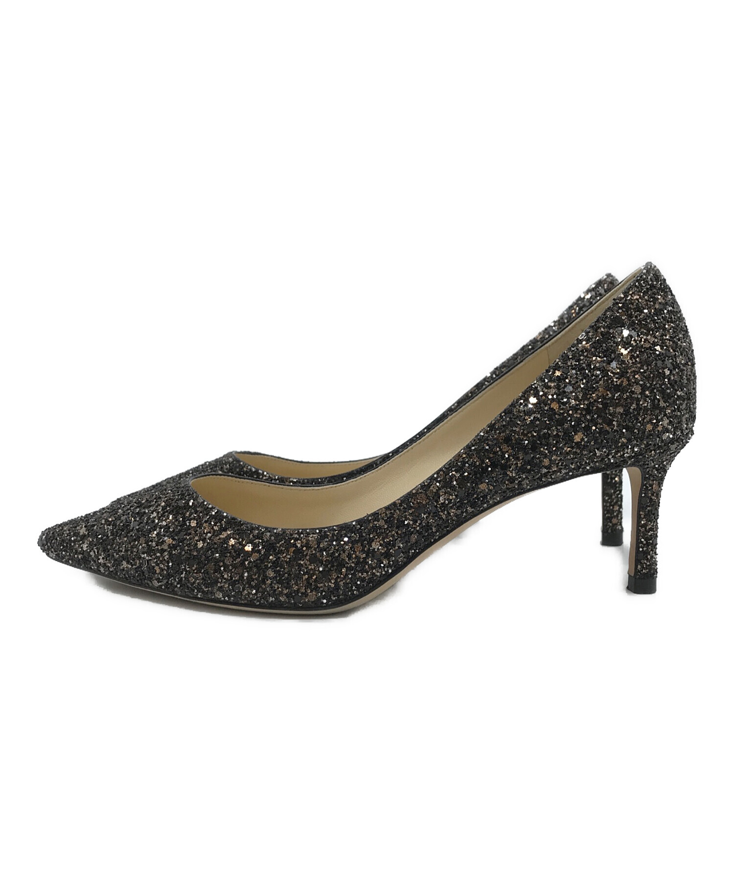 ジミーチュウ JIMMY CHOO グリッター ポインテッドトゥ パンプス 