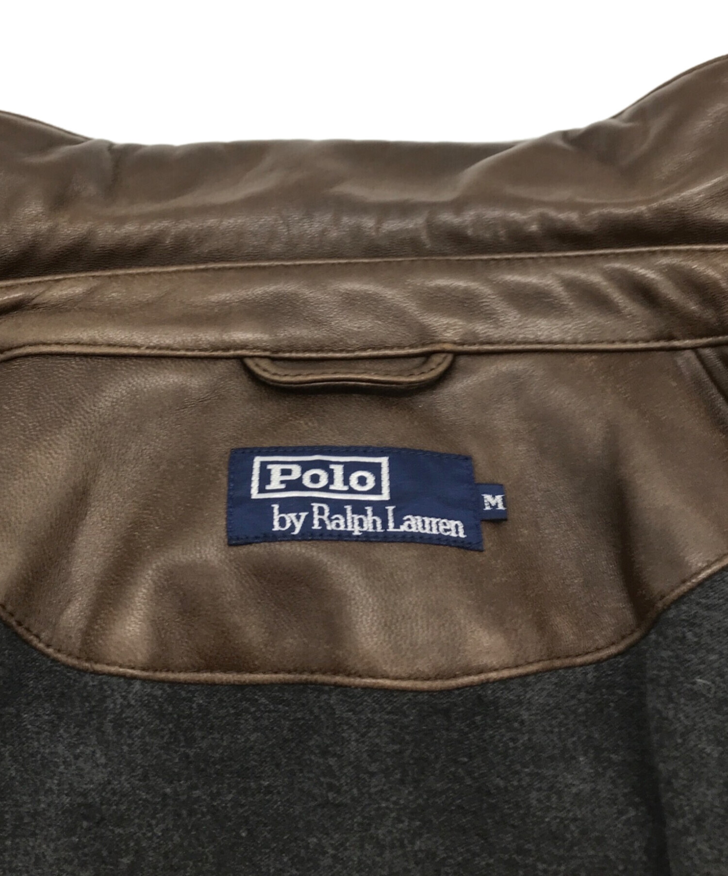 POLO by RarphLaurenブラウン キルティング レザージャケット 中古・古着通販】POLO RALPH LAUREN (ポロ・ラルフローレン