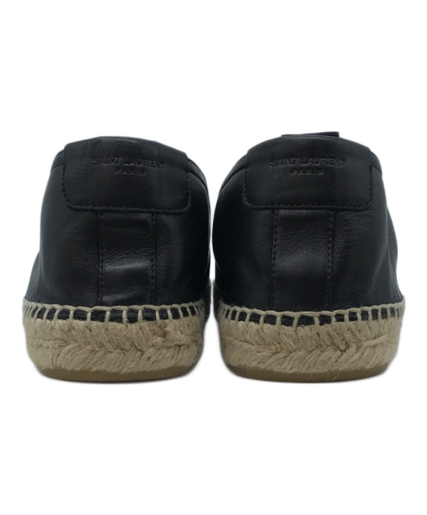 SAINT LAURENT エスパドリーユ 黒 中古・古着通販】Saint Laurent Paris (サンローランパリ) YSL刺繍