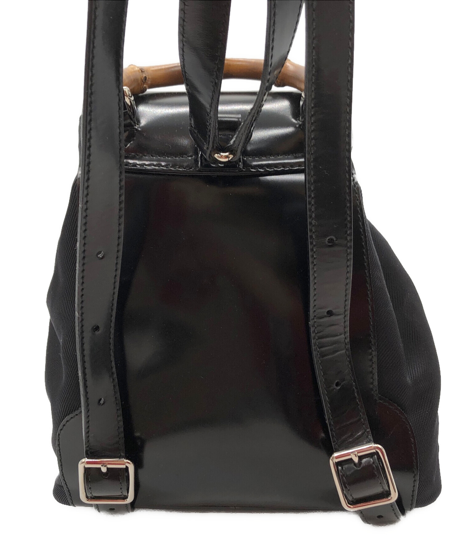 中古・古着通販】GUCCI (グッチ) エナメル×ナイロンコンビ バンブー